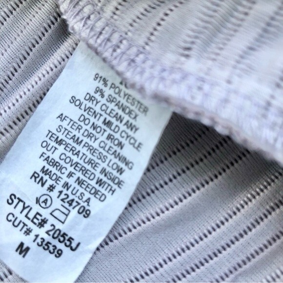 IC by Connie Shirt Jacket Top Metallic Silver Gray Full Zip Pleated Lagenlook M - Picture 3 of 4